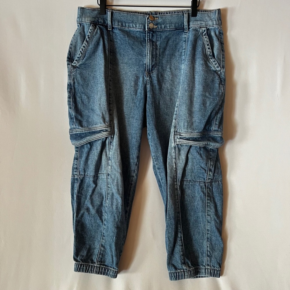Sonoma Goods for Life Denim‎ Cargo Pants Size 16 Utility Workwear Relaxed Jeans